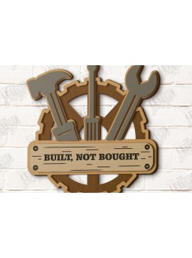 Σετ των 2 Intra απο ξύλο plywood 3mm-4mm πάχος - Πινακίδα γκαράζ|Μηχανική επιτοίχια πινακίδα |Man Cave Δίασταση 30x20 cm INTRAFABR-119067349