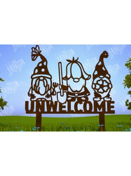 Σετ των 2 Intra απο ξύλο plywood 3mm-4mm πάχος - Διακόσμηση Κήπου Gnome | Πασσάλους γκαζόν Δίασταση 20x20 cm INTRAFABR-102895666