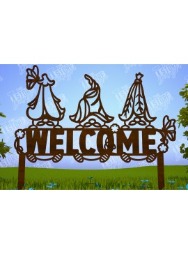 Σετ των 2 Intra απο ξύλο plywood 3mm-4mm πάχος - Διακόσμηση Κήπου Gnome | Πασσάλους γκαζόν Δίασταση 20x20 cm INTRAFABR-102895700