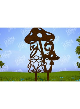 Σετ των 3 Intra απο ξύλο plywood 3mm-4mm πάχος - Διακόσμηση Κήπου Gnome | Πασσάλους γκαζόν Δίασταση 20x20 cm INTRAFABR-102895868