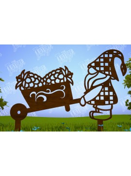 Σετ των 2 Intra απο ξύλο plywood 3mm-4mm πάχος - Διακόσμηση Κήπου Gnome | Πασσάλους γκαζόν Δίασταση 20x20 cm INTRAFABR-102895329