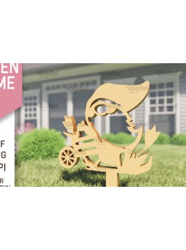 Intra απο ξύλο plywood 3mm-4mm πάχος - Garden Gnome. Πασσάλων Κήπου  Δίασταση 30x20 cm INTRAFABR-94152730