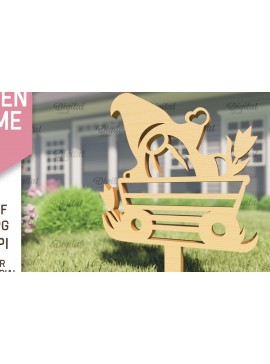 Σετ των 2 Intra απο ξύλο plywood 3mm-4mm πάχος - Garden Gnome. Πασσάλων Κήπου  Δίασταση 30x20 cm INTRAFABR-94153063