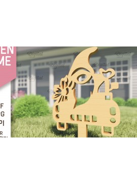 Σετ των 2 Intra απο ξύλο plywood 3mm-4mm πάχος - Garden Gnome. Πασσάλων Κήπου  Δίασταση 30x20 cm INTRAFABR-94153132