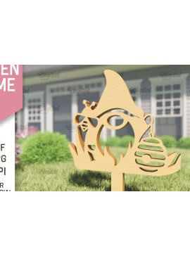 Σετ των 2 Intra απο ξύλο plywood 3mm-4mm πάχος - Garden Gnome. Πασσάλων Κήπου  Δίασταση 30x20 cm INTRAFABR-94153172
