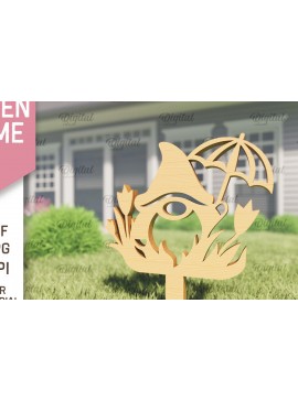 Intra απο ξύλο plywood 3mm-4mm πάχος - Garden Gnome. Πασσάλων Κήπου  Δίασταση 30x20 cm INTRAFABR-94092965