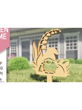Σετ των 2 Intra απο ξύλο plywood 3mm-4mm πάχος - Garden Gnome. Πασσάλων Κήπου  Δίασταση 30x20 cm INTRAFABR-94093153
