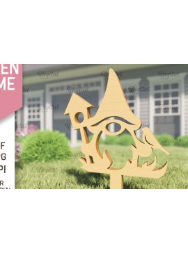 Intra απο ξύλο plywood 3mm-4mm πάχος - Garden Gnome. Πασσάλων Κήπου  Δίασταση 30x20 cm INTRAFABR-94152692