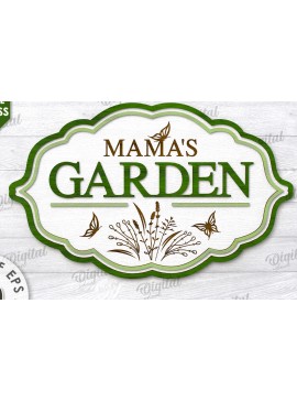 Σετ των 2 Intra απο ξύλο plywood 3mm-4mm πάχος -  πινακίδα κήπου. Mama's Sign  Δίασταση 30x20 cm INTRAFABR-114318753