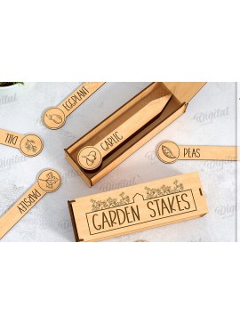 Σετ των 2 Intra απο ξύλο plywood 3mm-4mm πάχος - Πασσάλους κήπου με Box Laser Cut Δίασταση 30x20 cm INTRAFABR-121901761