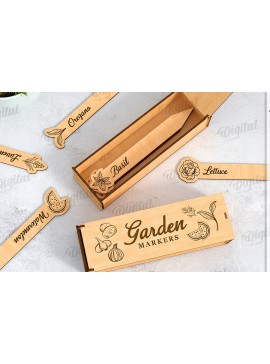 Σετ των 2 Intra απο ξύλο plywood 3mm-4mm πάχος - Πασσάλους κήπου με Box Laser Cut. Κήπος Δίασταση 30x20 cm INTRAFABR-121901403