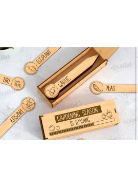 Σετ των 2 Intra απο ξύλο plywood 3mm-4mm πάχος - Πασσάλους κήπου με Box Laser Cut Δίασταση 30x20 cm INTRAFABR-121901271