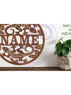 Intra απο ξύλο plywood 3mm-4mm πάχος - Gecko Wall Personalized Sign  Laser Δίασταση 30x20 cm INTRAFABR-81859458