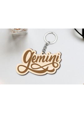 Intra απο ξύλο plywood 3mm-4mm πάχος - Gemini Zodiac Key Chain Laser Cut  Δίασταση 30x20 cm INTRAFABR-96829279