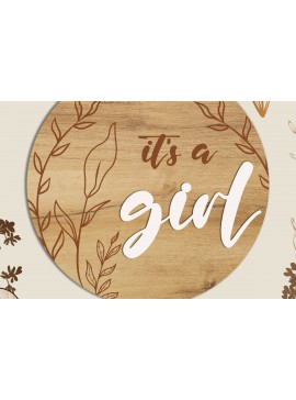 Intra απο ξύλο plywood 3mm-4mm πάχος - Αρχεία αποκοπής με επίπεδα πάρτι αποκάλυψης φύλου Δίασταση 8x27 cm INTRAFABR-13905644