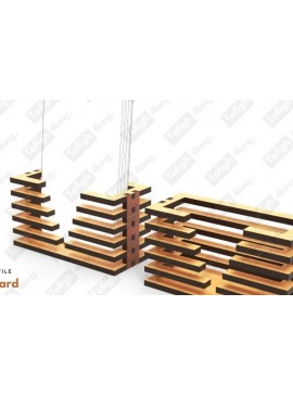 Intra απο ξύλο plywood 3mm-4mm πάχος - Γεωμετρική θήκη επαγγελματικής κάρτας |  Δίασταση 30x20 cm INTRAFABR-122404675