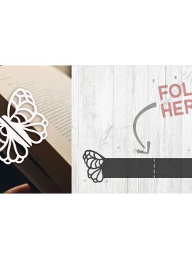 Σετ των 2 Intra απο ξύλο plywood 3mm-4mm πάχος - Γεωμετρικός σελιδοδείκτης πεταλούδας Δίασταση 5x20 cm INTRAFABR-100320678