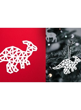 Σετ των 2 Intra απο ξύλο plywood 3mm-4mm πάχος - Geometric Dinosaur  Laser Cut Ornam Δίασταση 30x20 cm INTRAFABR-119033957