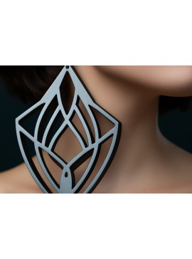 Σετ των 3 Intra απο ξύλο plywood 3mm-4mm πάχος -  κοπής με λέιζερ γεωμετρικό σκουλαρίκι  Δίασταση 3x3 cm INTRAFABR-95733964