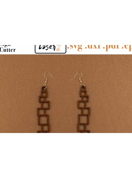 Σετ των 3 Intra απο ξύλο plywood 3mm-4mm πάχος -  γεωμετρικών σκουλαρίκια για κόφτη λέιζερ Δίασταση 3x3 cm INTRAFABR-53397213