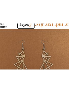 Σετ των 3 Intra απο ξύλο plywood 3mm-4mm πάχος -  γεωμετρικών σκουλαρίκια για κόφτη λέιζερ Δίασταση 3x3 cm INTRAFABR-53397251