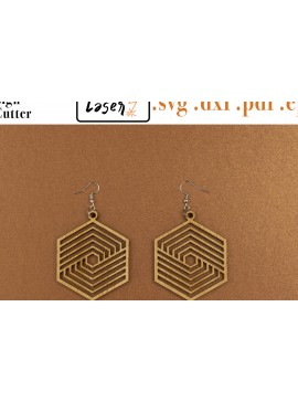 Σετ των 3 Intra απο ξύλο plywood 3mm-4mm πάχος -  γεωμετρικών σκουλαρίκια για κόφτη λέιζερ Δίασταση 3x3 cm INTRAFABR-53397268