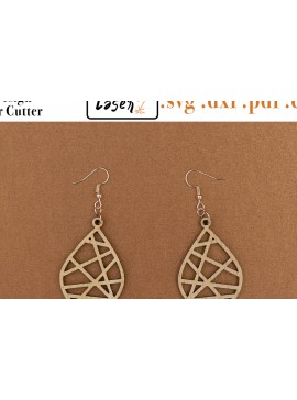Σετ των 3 Intra απο ξύλο plywood 3mm-4mm πάχος -  γεωμετρικών σκουλαρίκια για κόφτη λέιζερ Δίασταση 3x3 cm INTRAFABR-52583405