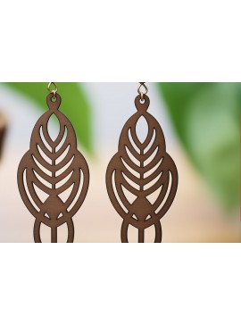 Σετ των 3 Intra απο ξύλο plywood 3mm-4mm πάχος - Γεωμετρικό πρότυπο ξύλινο σκουλαρίκι  Δίασταση 3x3 cm INTRAFABR-90574547