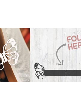 Σετ των 2 Intra απο ξύλο plywood 3mm-4mm πάχος - Γεωμετρικός σελιδοδείκτης πεταλούδας  Δίασταση 5x20 cm INTRAFABR-100319893