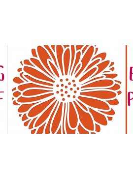 Σετ των 3 Intra απο ξύλο plywood 3mm-4mm πάχος -  κομμένου  Card Gerbera Flower Δίασταση 5x5 cm INTRAFABR-30089014