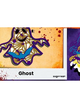 Σετ των 2 Intra απο ξύλο plywood 3mm-4mm πάχος - Ghost 3D  Δίασταση 30x20 cm INTRAFABR-36603355