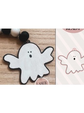 Intra απο ξύλο plywood 3mm-4mm πάχος - Ghost Beaded Garland Tag  Δίασταση 30x20 cm INTRAFABR-74510779