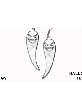 Σετ των 3 Intra απο ξύλο plywood 3mm-4mm πάχος - Ghost Earrings  |  κοπής με λέιζερ Δίασταση 3x3 cm INTRAFABR-30377225
