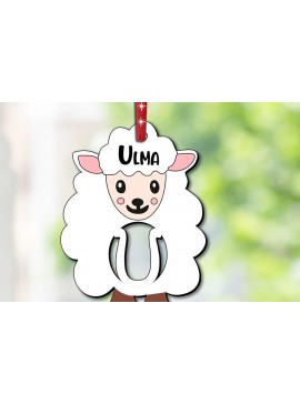 Σετ των 3 Intra απο ξύλο plywood 3mm-4mm πάχος - Καλάθι δώρου Όνομα ετικέτας Γράμμα U Πασχαλινό  Δίασταση 6x6 cm INTRAFABR-112888819