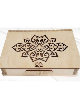 Σετ των 3 Intra απο ξύλο plywood 3mm-4mm πάχος - Κουτί δώρου 6x9 ίντσες Σχέδιο κοπής με λέιζερ. Δίασταση 6x9 cm INTRAFABR-66111701