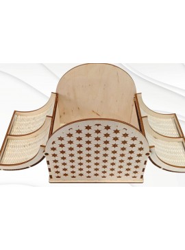 Intra απο ξύλο plywood 3mm-4mm πάχος - Κουτί δώρου, σχέδιο κοπής με λέιζερ.   Δίασταση 134x124 cm INTRAFABR-112988593