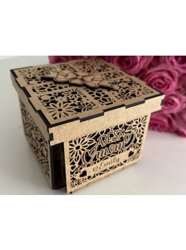 Σετ των 3 Intra απο ξύλο plywood 3mm-4mm πάχος - Κουτί δώρου για τη μητέρα Δίασταση 1x5 cm INTRAFABR-121128961