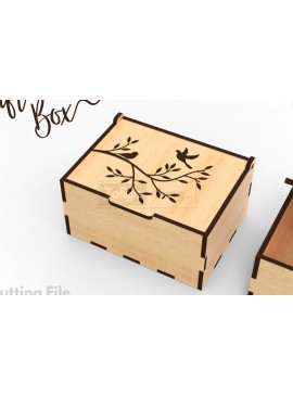Σετ των 3 Intra απο ξύλο plywood 3mm-4mm πάχος -  κοπής με λέιζερ κουτί δώρου |  αποκοπής  Δίασταση 4x4 cm INTRAFABR-109126235