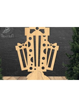 Σετ των 2 Intra απο ξύλο plywood 3mm-4mm πάχος - Κουτί δώρου Laser Cut Διακόσμηση σπιτιού  2 Δίασταση 20x20 cm INTRAFABR-112551673