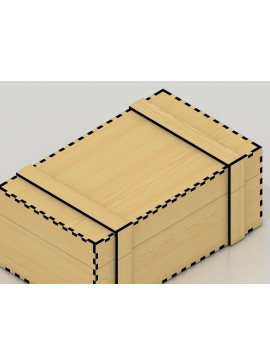 Σετ των 2 Intra απο ξύλο plywood 3mm-4mm πάχος - Κουτί δώρου Σχέδια κοπής με λέιζερ, κουτί με καπάκι Δίασταση 30x20 cm INTRAFABR-39969638