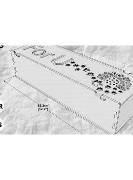 Σετ των 3 Intra απο ξύλο plywood 3mm-4mm πάχος - Κουτί δώρου, Sunflower, Laser Cut File,  Δίασταση 4x4 cm INTRAFABR-82651577