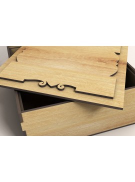Σετ των 3 Intra απο ξύλο plywood 3mm-4mm πάχος - Κουτί δώρου με το σχέδιό σας Δίασταση 5x6 cm INTRAFABR-119253291
