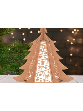 Intra απο ξύλο plywood 3mm-4mm πάχος - Φανάρι Χριστουγεννιάτικου Δέντρου Δώρου & Καραμέλας Δίασταση 30x20 cm INTRAFABR-108650623