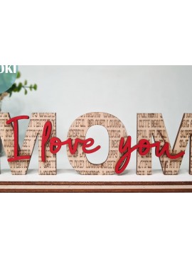 Σετ των 2 Intra απο ξύλο plywood 3mm-4mm πάχος - Δωροκάρτα με Laser Cut  για την Ημέρα της Μητέρας Δίασταση 30x20 cm INTRAFABR-66799446