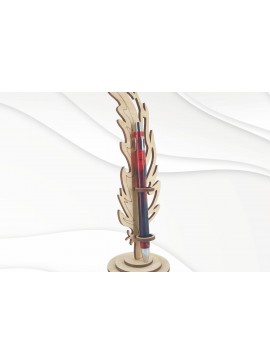 Intra απο ξύλο plywood 3mm-4mm πάχος - Θήκη δώρου για στυλό, σιλουέτα με πούπουλα. Δίασταση 178x71 cm INTRAFABR-122077129