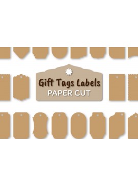 Σετ των 2 Intra απο ξύλο plywood 3mm-4mm πάχος - Ετικέτες δώρου πρότυπο χαρτί κοπής Δίασταση 30x20 cm INTRAFABR-20945140