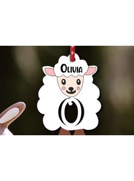 Σετ των 3 Intra απο ξύλο plywood 3mm-4mm πάχος - Ετικέτα δώρου Γράμμα O Πρόβατο Πασχαλινό Στολίδι Δίασταση 6x6 cm INTRAFABR-112776259