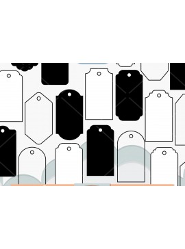 Σετ των 2 Intra απο ξύλο plywood 3mm-4mm πάχος - Ετικέτες δώρων Δίασταση 30x20 cm INTRAFABR-105771825