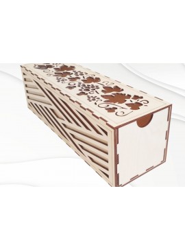 Intra απο ξύλο plywood 3mm-4mm πάχος - Δώρο Δώρο Κουτί κρασιού Σχεδιασμός Laser Cut. Δίασταση 339x104 cm INTRAFABR-53356956