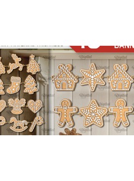 Intra απο ξύλο plywood 3mm-4mm πάχος - Πακέτο κοπής Laser Banners με μελόψωμο Δίασταση 30x20 cm INTRAFABR-107174878